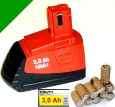 Zellentausch für Hilti Akku  SFB 126  / 121  12 Volt  3 Ah NiMh  