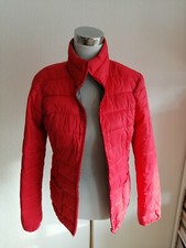 TCM Daunenjacke Vegan, Steppjacke, Wendejacke, Koralle, Taupe, Punkte, 36 