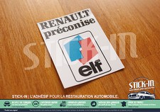 Sticker Préconise Elf  pour Renault Clio Williams 16S 16V R21 R19 R5 R25 R11 Gt