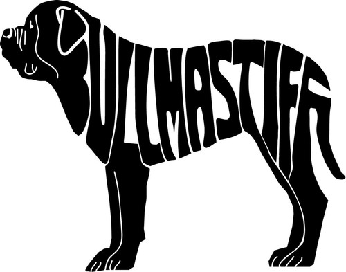 Bullmastiff autoaufkleber - bullmastiff,