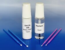 Lackstift-Set DACIA 369 Arktis-Weiß + Klarlack , 2 x 10ml + 4 Lacktupfer