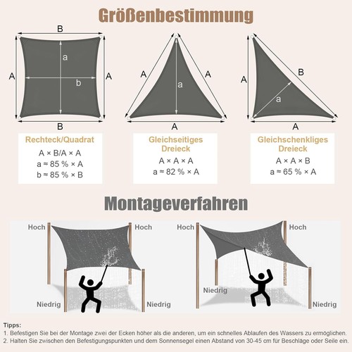 Woltu sonnensegel wasserdicht - woltu,