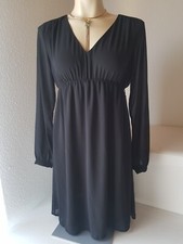 H&M Mama Kleid Chiffon Schwarz S 36