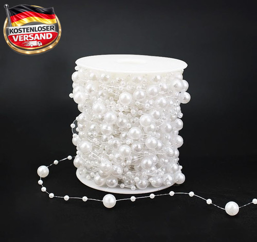 Perlengirlande weiß m - perlengirlande,
