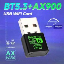 USB WiFi 6 Bluetooth 5.3 Adapter AX900 2in1 Dongle Dual Band 2,4G & 5GHz WLAN