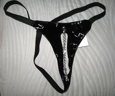 *NEU* Lack G-String Gr L-XL Gr. 44 - 50  Schwarz Kette Club Fetisch Reizwäsche