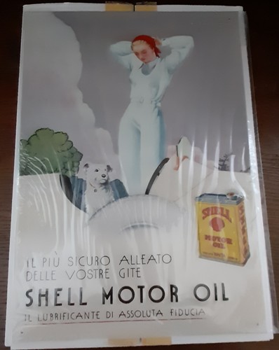 Shell blechschild motor - blechschild, "shell