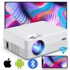 4K Beamer FHD 1080P LED Projektor Heimkino WiFi Bluetooth  Mini-Filmprojektor