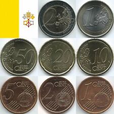 Vatikan Euromünzen von 2002 bis 2024, unzirkuliert/bankfrisch