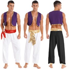 DE Arabischer Prinz Kostüm Für Herren Weste + Hose Set Prinz Kostüm Halloween
