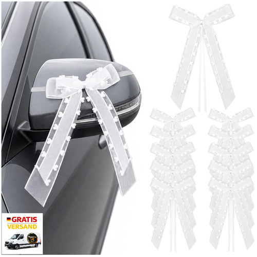 Auto schleifen hochzeit - auto, weiß
