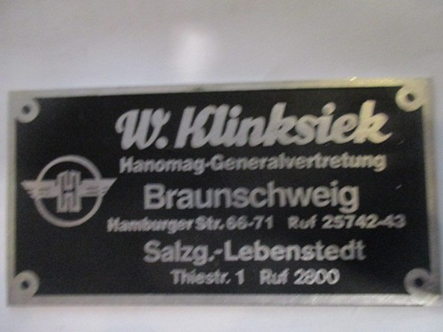 Typenschild schild hanomag - hanomag, r