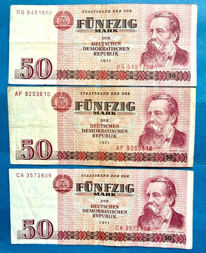 Ddr mark schein geldschein - ddr, 50