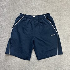 REEBOK Herren Badehose Badeshorts Gr. S Beach Shorts Boxer Logo Retro 5507 Blau