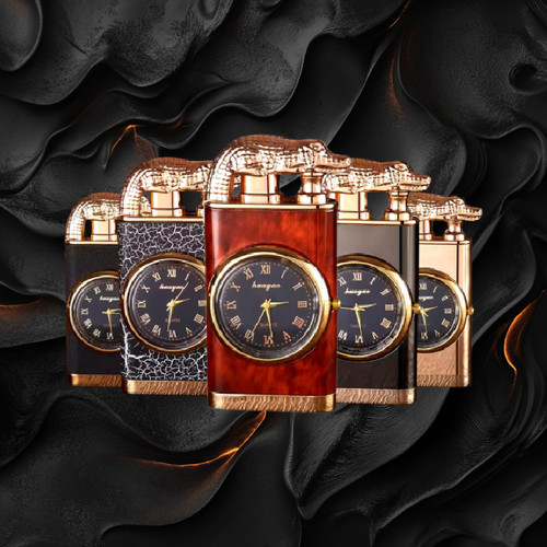 Feuerzeuggas mit uhr - mit,
