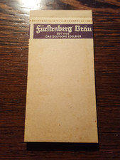 Bier Brauerei Fürstenberg Donaueschingen Kellnerblock Reklame Werbung 1950er Jah