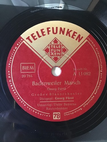 Telefunken schellackplatte - telefunken,