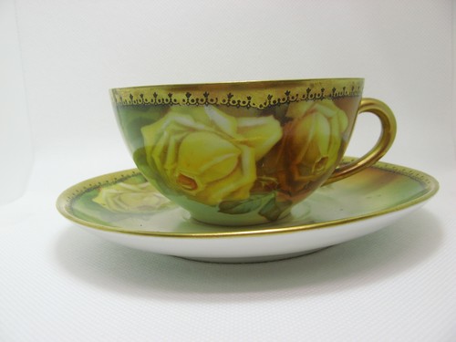 Kaffeegedeck mit blumendekor - kaffeegedeck,