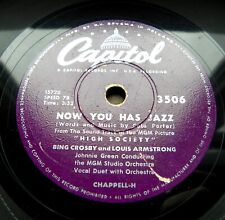 1567/ LOUIS ARMSTRONG-BING CROSBY-Now you has Jazz-High society..78rpm Schellack