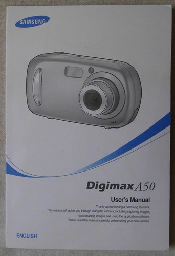 Samsung digimax a50 user - digimax, a50,