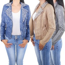 Damen bikerjacke lederjacke - damen,