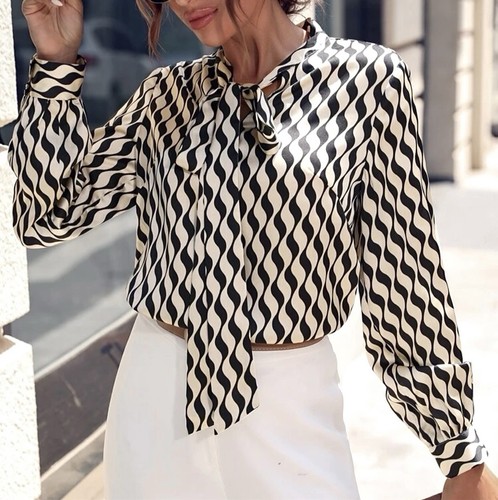Langarm bluse mit - mit, gr