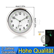 Mini Analog Uhr Kfz Auto Zeitanzeige Autouhr Nachtleuchtende Zeituhr Quarzuhr