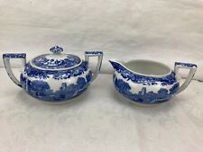 Zuckerdose & Milchkänchen antikes Copeland Spode blue Italian Top Set