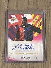 Topps Fc Barcelona Rivaldo Auto Autogramm Autograph /99