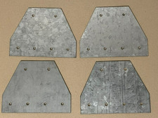 4 Stück solide Lochplatten Flachverbinder Stahl Zink sehr fest