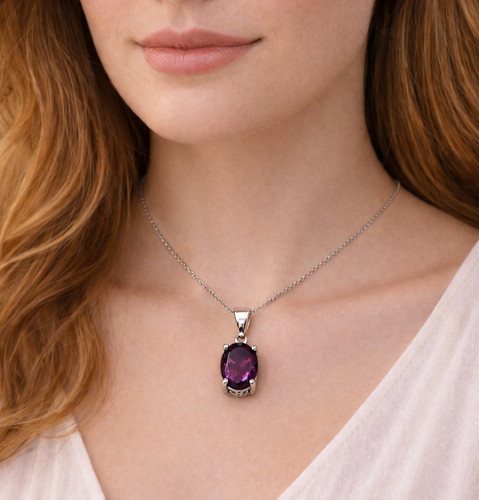 Amethyst halbedelstein oval - halbedelstein,