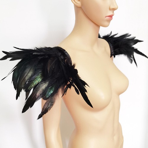 Feather shrug shawl cape plume - feather,