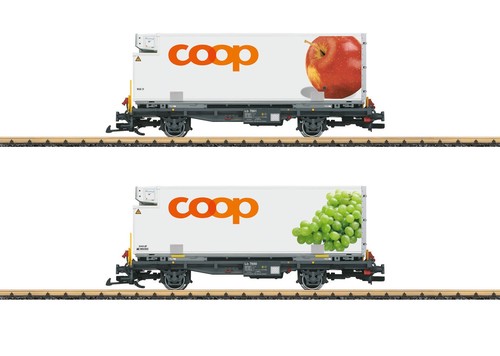 Rhb containerwagen set - g,