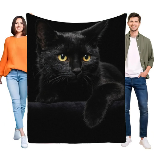 Schwarze katzendecke karo - schwarze,