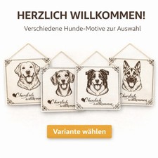Hund Willkommensschild