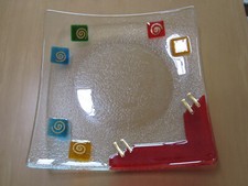 Glasschale  viereckig, 27x27cm