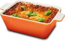 Auflaufform Orangerot Keramik Eckig Back Form Schale Lasagne Kuchen Servier