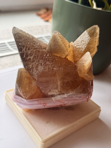 Large orange crystal cluster - large,