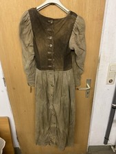 Trachtenkleid Lederkleid Dirndl Oktoberfest Damen Echtleder Kleid 38