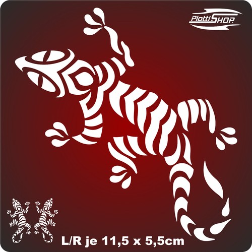 Gekko 11x 7cm aufkleber - ,