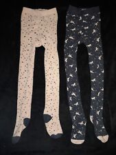 2 Zwei Thermo Strumpfhosen TCM Tschibo 110 116 Mädchen warm dick Winter  Pferd