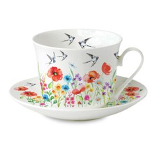 Jumbotasse mit untertasse - jumbotasse,