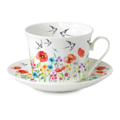 Jumbotasse mit untertasse - jumbotasse,