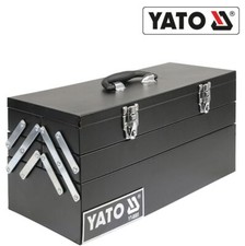 YT-0885 Werkzeugkiste Werkzeugkoffer Werkzeugkasten Metall 460x200x225mm YATO