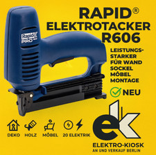 ? Rapid Elektrotacker R 606  Nagler Tracker Für Wand Sockel Möbel Montage ✅ NEU