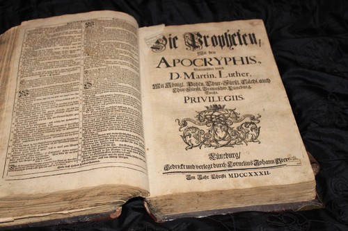 Antik martin luther bible - martin,