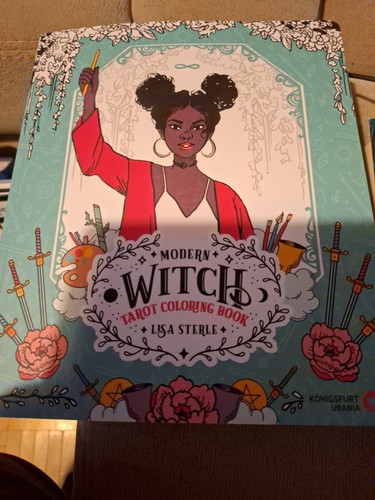 Modern witch tarot coloring - witch,