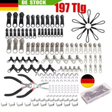 197 Reißverschluss Reparatur Set Metall Zipper Fixer Kopf Repair Ersatz & Zange