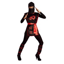 Damen Ninja Kämpferin Kostüm