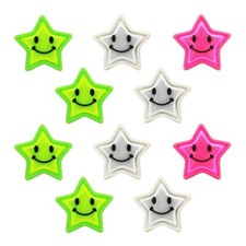 10pcs Speichenclips Reflektierend Fahrrad Kinderrad Sterne Speichen perlen Deko